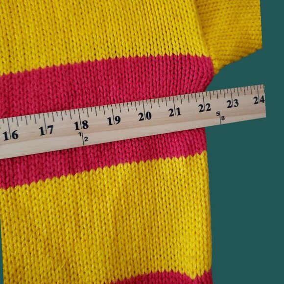 Stitches-Ok Vtg Striped Cardigan Sweater With Pockets Multicolor Small Petite - Picture 4 of 8